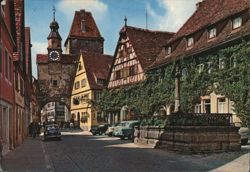 Rothenburg Germany Markusturm Continental Chrome Postcard Postcard