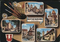 Rothenburg ob der Tauber Palette Views Postcard