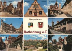 Rothenburg ob der Tauber Multi-View Collage Postcard