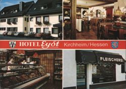 Hotel Eydt and Fleischerei - Kirchheim Postcard