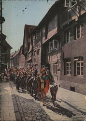 Pied Piper Procession in Hamelin Old Town Postcard