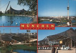 München Olympiapark Views Postcard