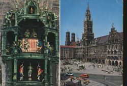 Munich New Town Hall and Glockenspiel Postcard