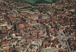 Munich Aerial View featuring Rathaus and Frauenkirche Postcard