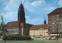 Dresden New City Hall & Gewandhaus Postcard