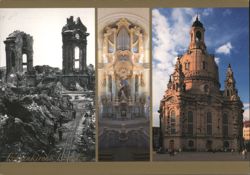 Frauenkirche Dresden: Destruction, Interior, Reconstruction Postcard