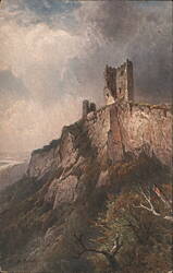 Drachenfels Castle Ruins on the Rhine River Postcard