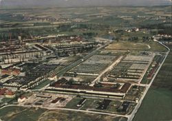 Aerial View of Former Dachau Concentration Camp Postcard