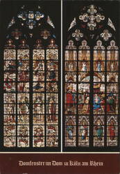 Stained Glass Windows, Cologne Cathedral Postcard