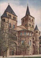 Trier Cathedral with Trees Postcard