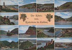 Rhine River from Rüdesheim to Koblenz Postcard