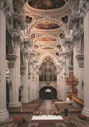 Passau: St. Stephen's Cathedral Main Altar & Organ View Postcard