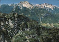 Kehlsteinhaus (1836m) with Lift, Tunnel, and Mountains Postcard