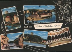 Kelheim - Weltenburg on Danube with Befreiungshalle Views Postcard