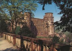 Heidelberg Castle from Balustrade Postcard