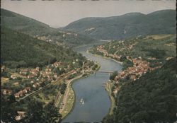 Neckar Valley with Schlierbach-Aue and Ziegelhausen Postcard