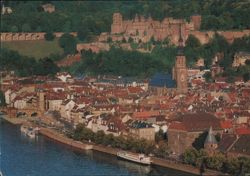 Heidelberg City View from Philosopher's Way Postcard