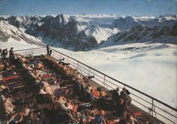 Hotel Schneefernerhaus Sun Terrace Garmisch Germany 1960 PC Postcard