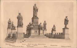 Luther Monument Commemorating Diet of Worms Appearance Postcard