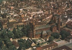 Worms Cathedral and Cityscape, Aerial View Postcard