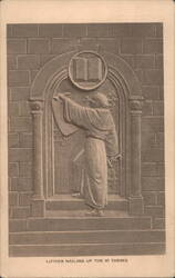 Luther Nailing Up the 95 Theses Postcard