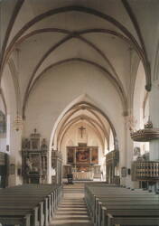 Interior of St. Mary's City Church, Lutherstadt Wittenberg Postcard