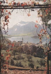 Scenic View of Schliersee Lake and Town, Bavarian Alps Postcard