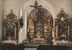 Triberg Pilgrimage Church Interior, High Altar Postcard