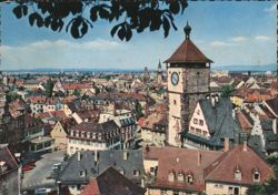 Freiburg im Breisgau City View with Schwabentor Tower Postcard