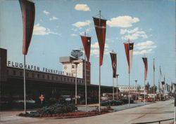 Frankfurt Airport with International Flags Postcard