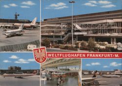 Weltflughafen Frankfurt/Main Airplanes & Terminal Postcard