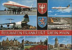 Frankfurt Airport Rhein-Main and City Views Postcard