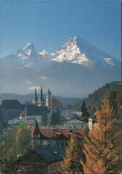 Berchtesgaden with Watzmann Group Mountains Postcard