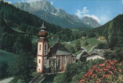 Maria Gern Church and Untersberg Mountain, Berchtesgaden Postcard