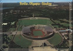 Berlin Olympia-Stadion Aerial View Postcard
