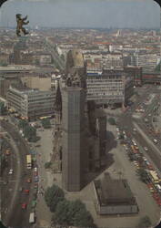 Kaiser Wilhelm Memorial Church & Berlin City View Postcard