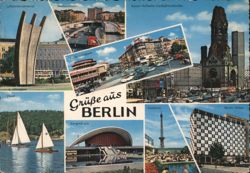 Greetings from Berlin Multi-View Postcard