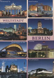 Weltstadt Berlin: Major Landmarks Postcard