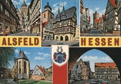 Alsfeld, Hessen Views of Historic Half-Timbered Town Postcard