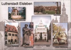 Lutherstadt Eisleben - Various Views Postcard