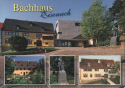 Bachhaus Eisenach - Main Building, Garden, Monument Postcard