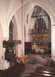 St. Marienkirche, Flensburg - Pulpit by Matthes, Altar by Ringerinck Postcard