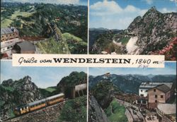 Wendelstein Mountain, Observatory, and Railway Postcard