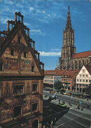 Ulm City Hall with Cathedral Postcard