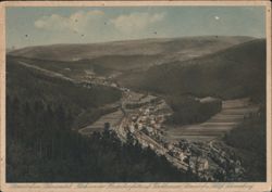 Sitzendorf in Schwarzatal Valley from Lindenburg Hut Postcard