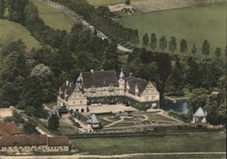 Schloss Schwobber near Hameln, Aerial View Postcard