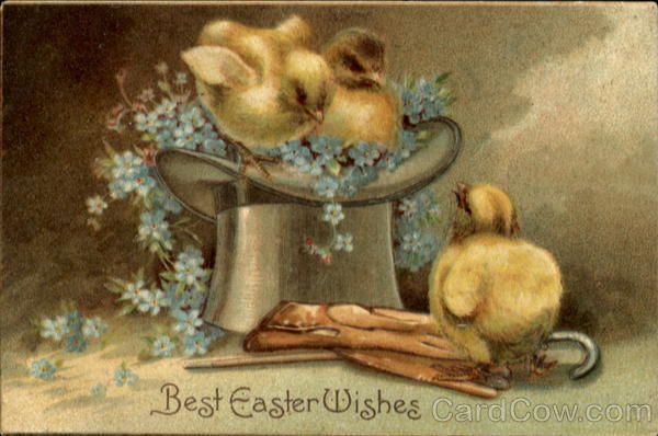 Best Easter Wishes Top Hat With Chicks