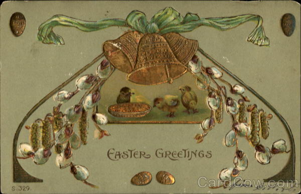 Easter Greetings With Chicks