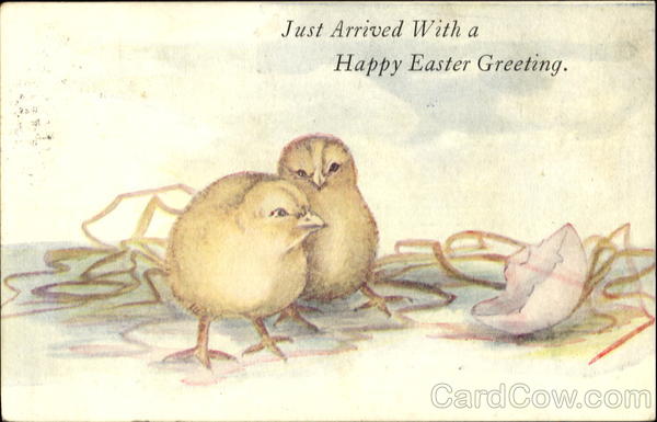 Just Arrived With A Happy Easter Greeting With Chicks