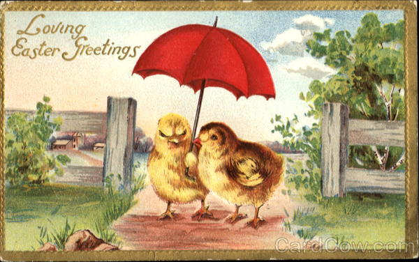 Loving Easter Greetings With Chicks